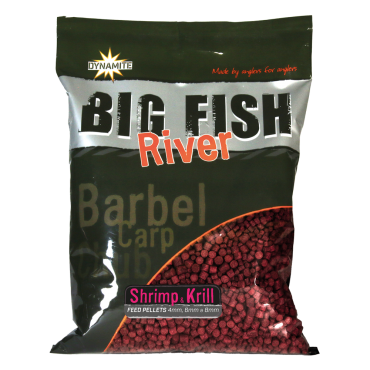 Dynamite Baits Big Fish River Feed Pellets Shrimp & Krill 1.8kg